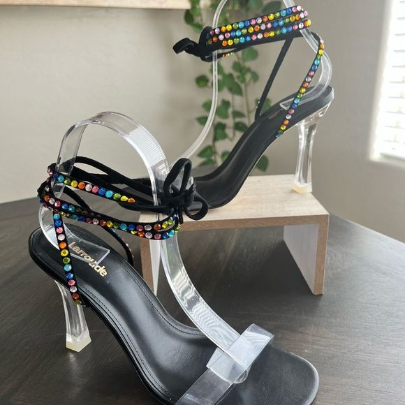 LARROUDE Gloria Disco Heels Size 8.5 NWOT - Picture 5 of 16